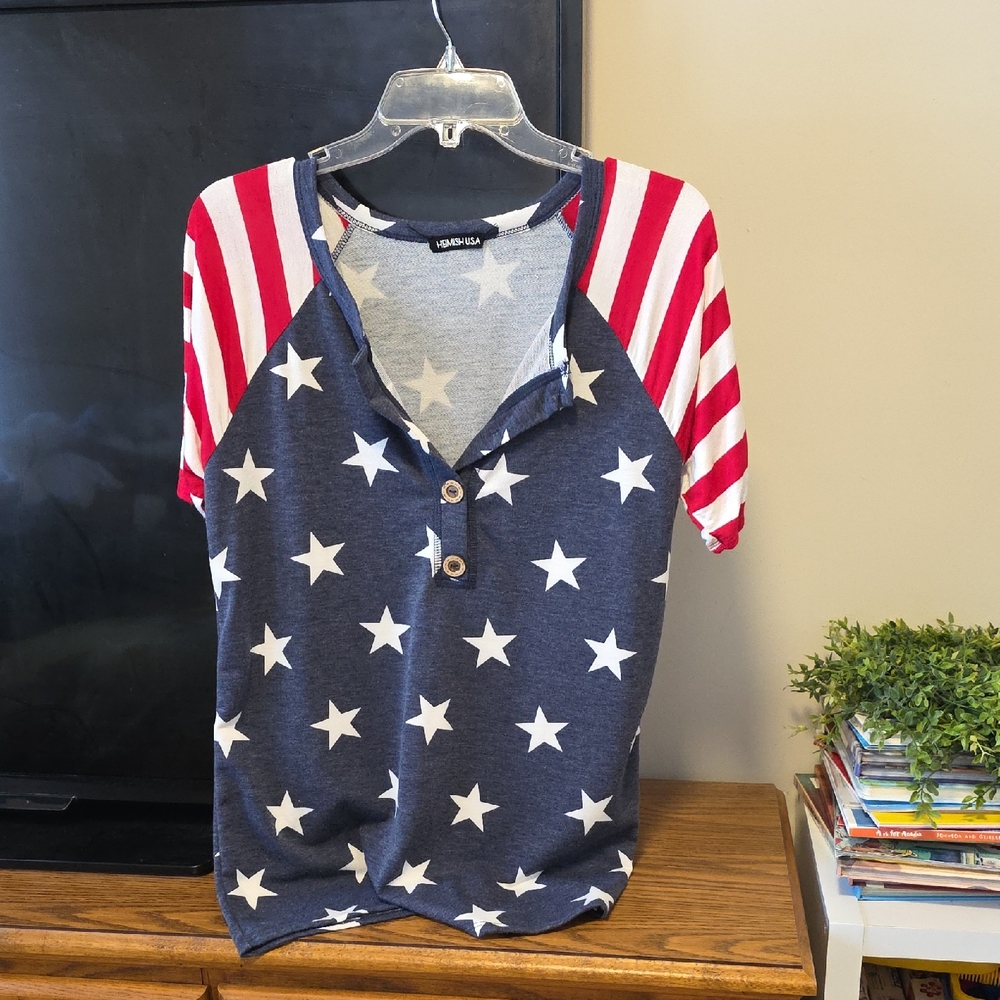 HEIMISH USA Blue and White Star Tee